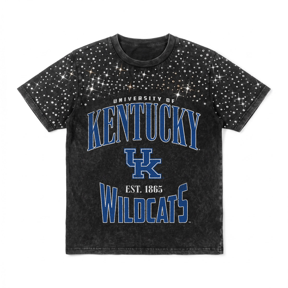 KENTUCKY WILDCATS IN THE ZONE VINTAGE WASH RHINESTONE TEE