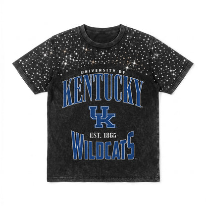 KENTUCKY WILDCATS IN THE ZONE VINTAGE WASH RHINESTONE TEE