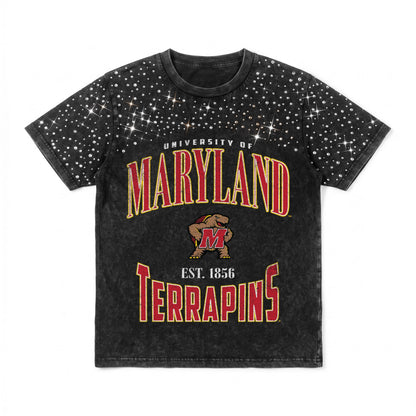 MARYLAND TERRAPINS IN THE ZONE VINTAGE WASH RHINESTONE TEE