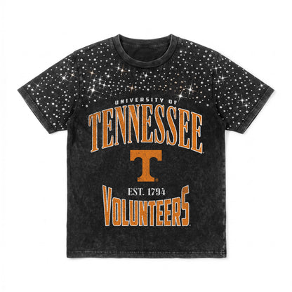 TENNESSEE VOLUNTEERS IN THE ZONE VINTAGE WASH RHINESTONE TEE