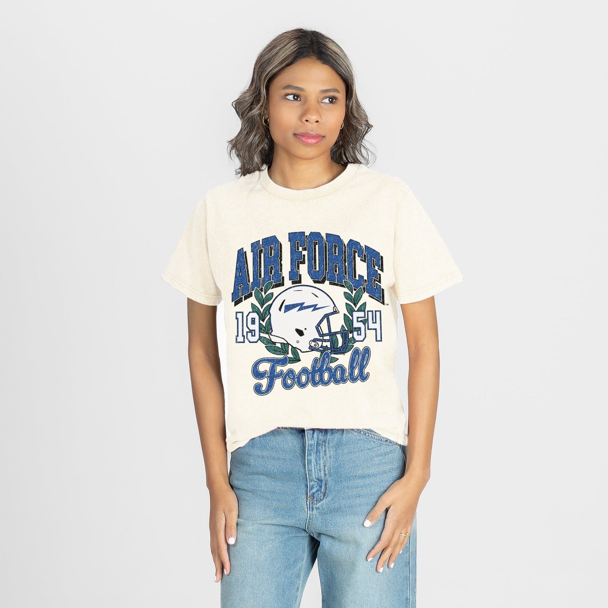AIR FORCE FALCONS RAISED ON VICTORY CLASSIC FIT COTTON BLEND CREWNECK TEE