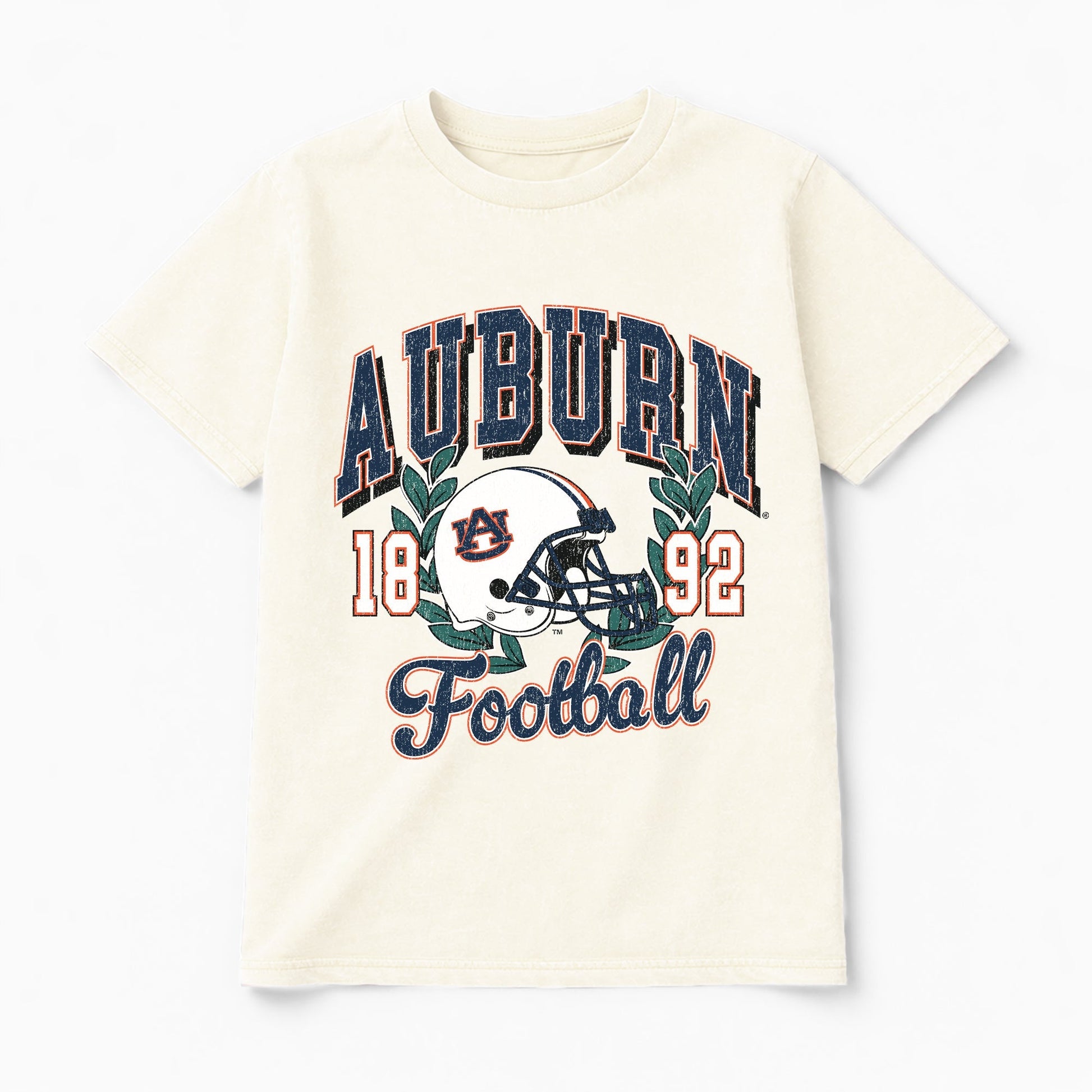AUBURN TIGERS RAISED ON VICTORY CLASSIC FIT COTTON BLEND CREWNECK TEE