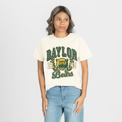 BAYLOR BEARS RAISED ON VICTORY CLASSIC FIT COTTON BLEND CREWNECK TEE