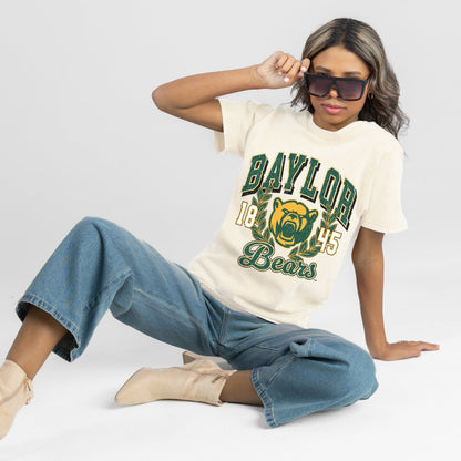 BAYLOR BEARS RAISED ON VICTORY CLASSIC FIT COTTON BLEND CREWNECK TEE