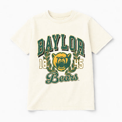 BAYLOR BEARS RAISED ON VICTORY CLASSIC FIT COTTON BLEND CREWNECK TEE