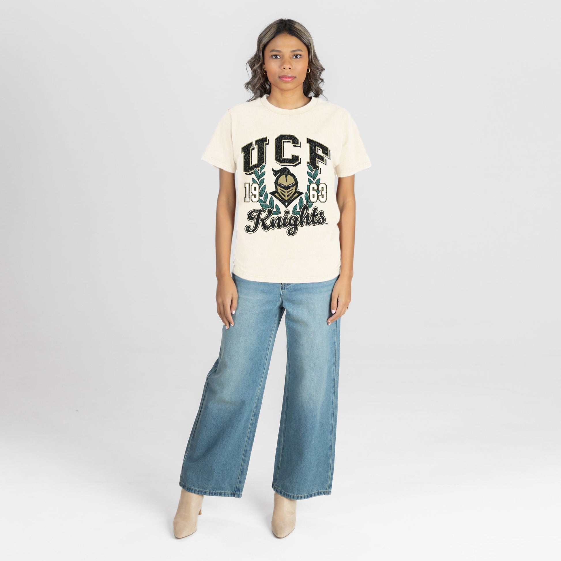 CENTRAL FLORIDA KNIGHTS RAISED ON VICTORY CLASSIC FIT COTTON BLEND CREWNECK TEE
