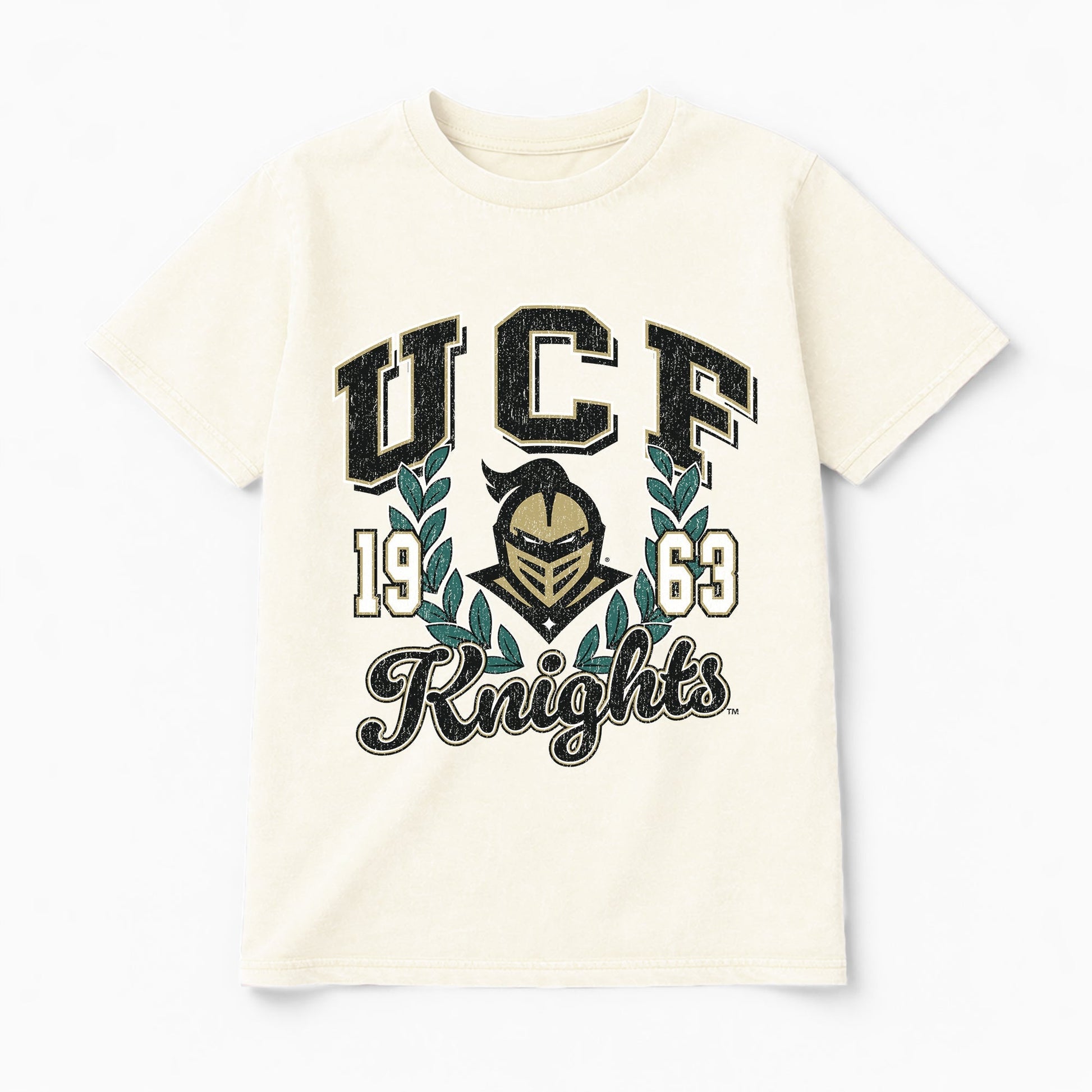 CENTRAL FLORIDA KNIGHTS RAISED ON VICTORY CLASSIC FIT COTTON BLEND CREWNECK TEE
