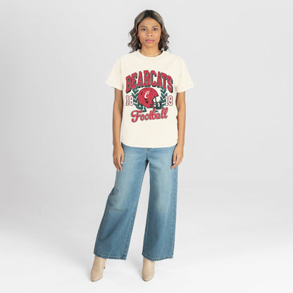 CINCINNATI BEARCATS RAISED ON VICTORY CLASSIC FIT COTTON BLEND CREWNECK TEE