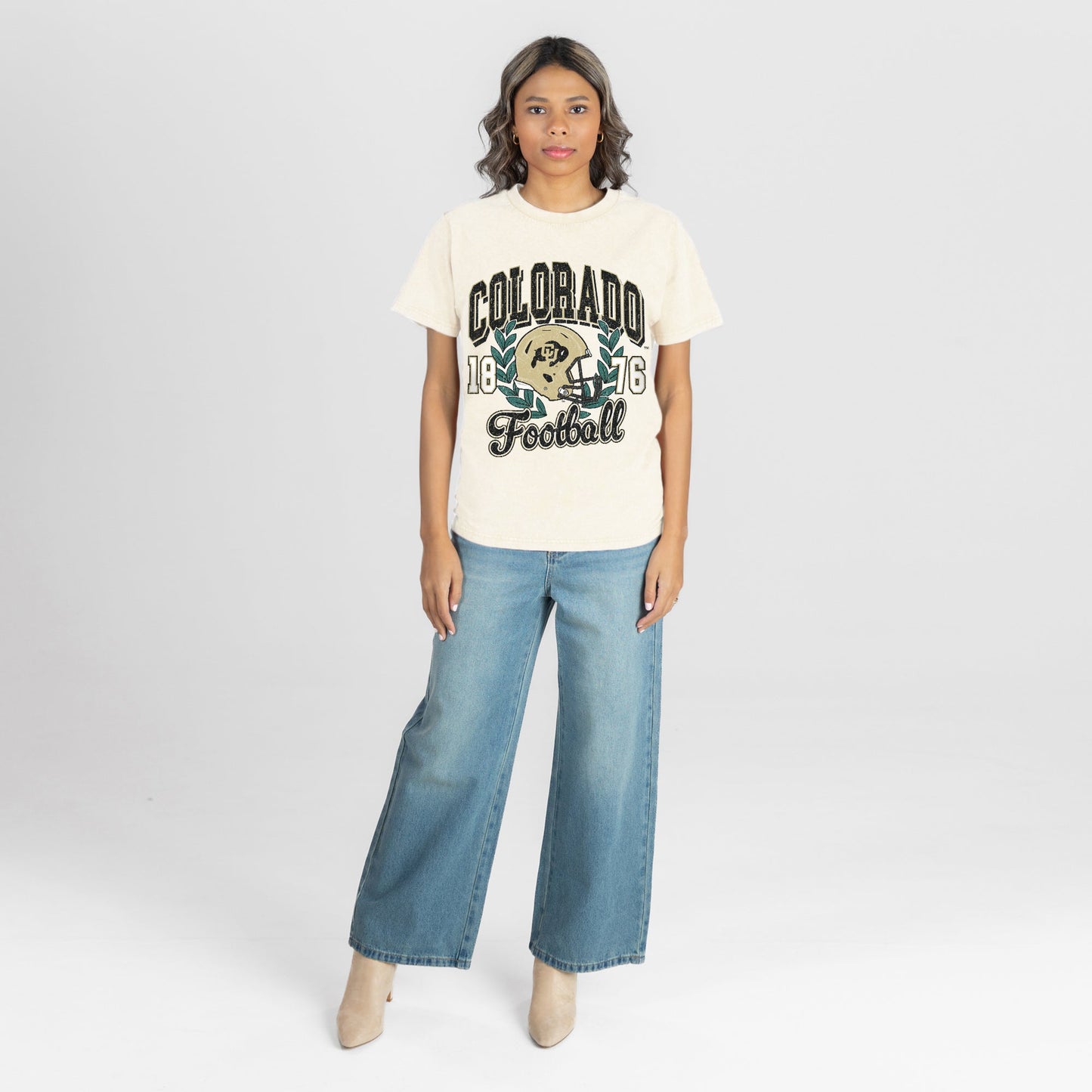 COLORADO BUFFALOES RAISED ON VICTORY CLASSIC FIT COTTON BLEND CREWNECK TEE