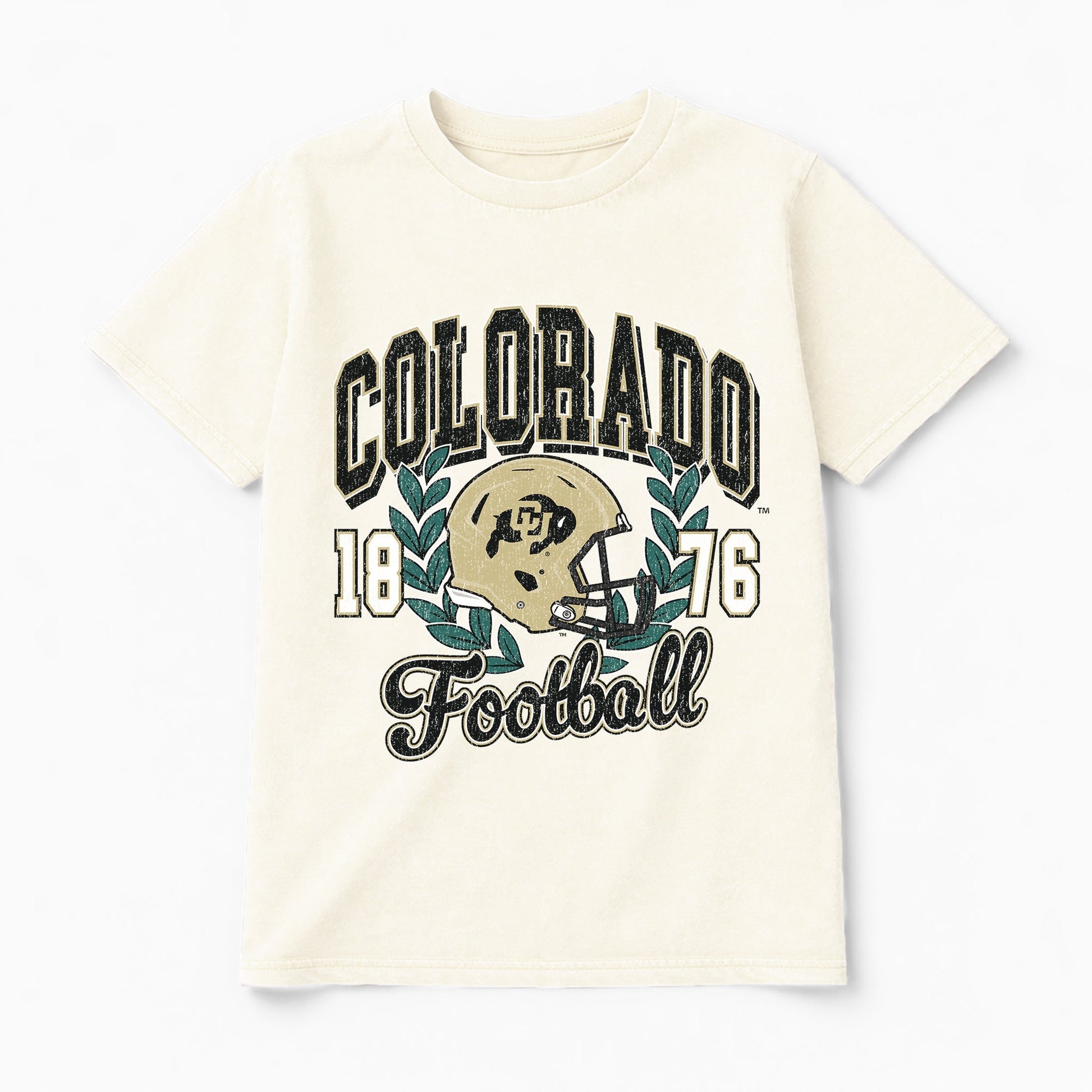 COLORADO BUFFALOES RAISED ON VICTORY CLASSIC FIT COTTON BLEND CREWNECK TEE