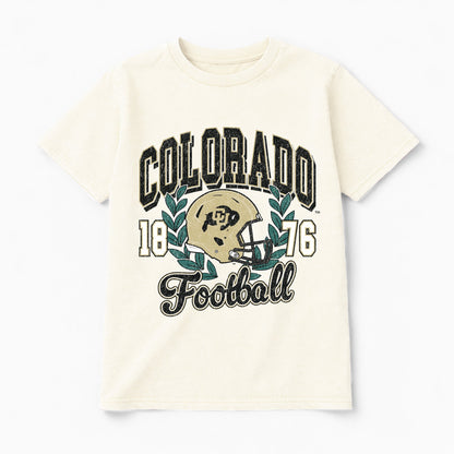 COLORADO BUFFALOES RAISED ON VICTORY CLASSIC FIT COTTON BLEND CREWNECK TEE