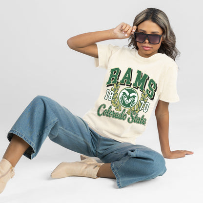 COLORADO STATE RAMS RAISED ON VICTORY CLASSIC FIT COTTON BLEND CREWNECK TEE