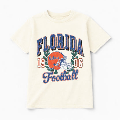 FLORIDA GATORS RAISED ON VICTORY CLASSIC FIT COTTON BLEND CREWNECK TEE