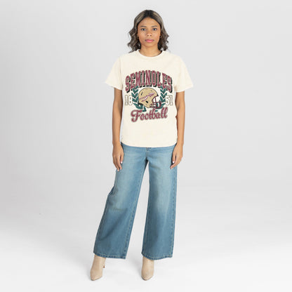 FLORIDA STATE SEMINOLES RAISED ON VICTORY CLASSIC FIT COTTON BLEND CREWNECK TEE