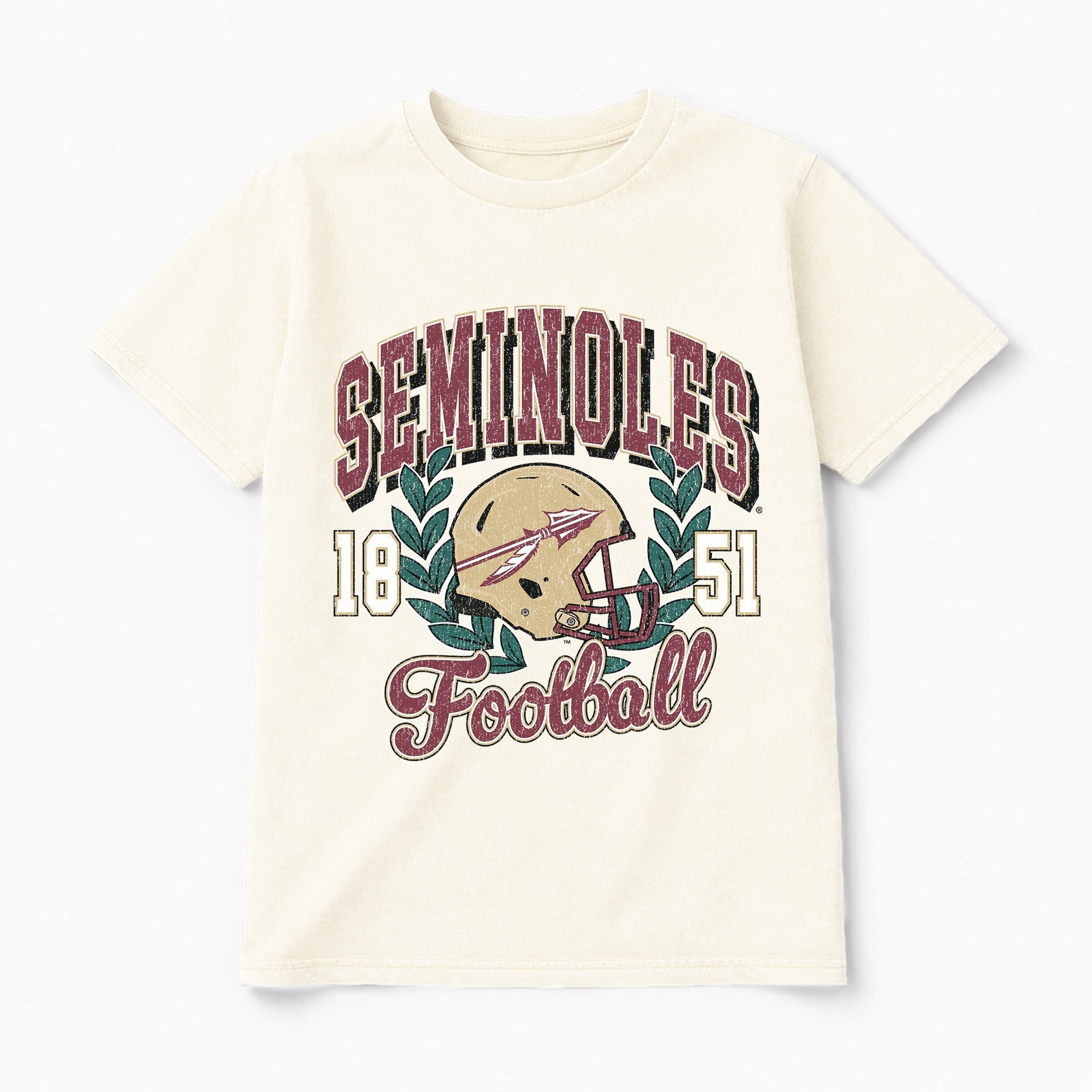 FLORIDA STATE SEMINOLES RAISED ON VICTORY CLASSIC FIT COTTON BLEND CREWNECK TEE