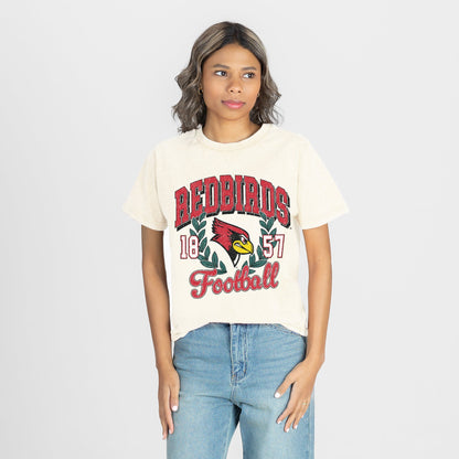 ILLINOIS STATE REDBIRDS RAISED ON VICTORY CLASSIC FIT COTTON BLEND CREWNECK TEE