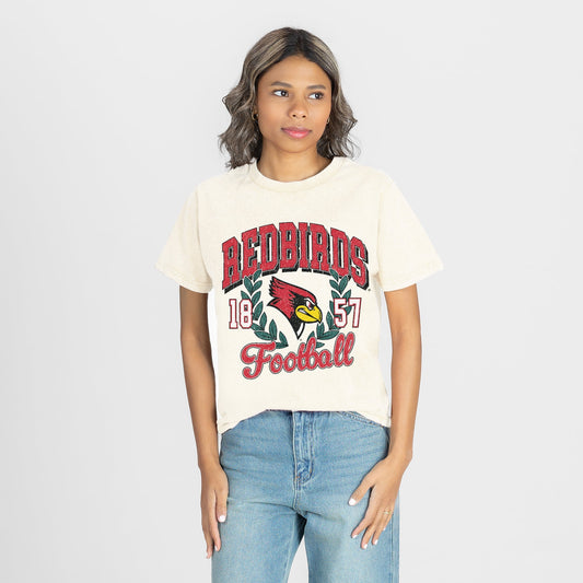 ILLINOIS STATE REDBIRDS RAISED ON VICTORY CLASSIC FIT COTTON BLEND CREWNECK TEE