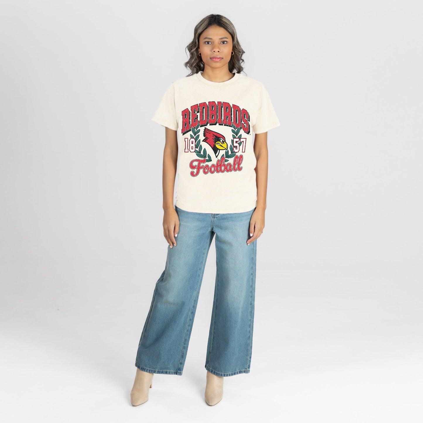 ILLINOIS STATE REDBIRDS RAISED ON VICTORY CLASSIC FIT COTTON BLEND CREWNECK TEE
