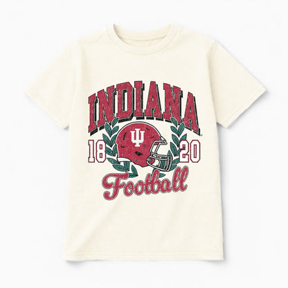 INDIANA HOOSIERS RAISED ON VICTORY CLASSIC FIT COTTON BLEND CREWNECK TEE