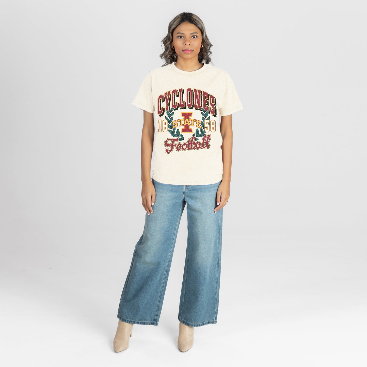 IOWA STATE CYCLONES RAISED ON VICTORY CLASSIC FIT COTTON BLEND CREWNECK TEE