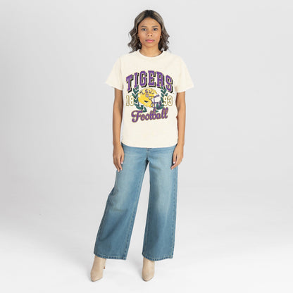 LSU TIGERS RAISED ON VICTORY CLASSIC FIT COTTON BLEND CREWNECK TEE
