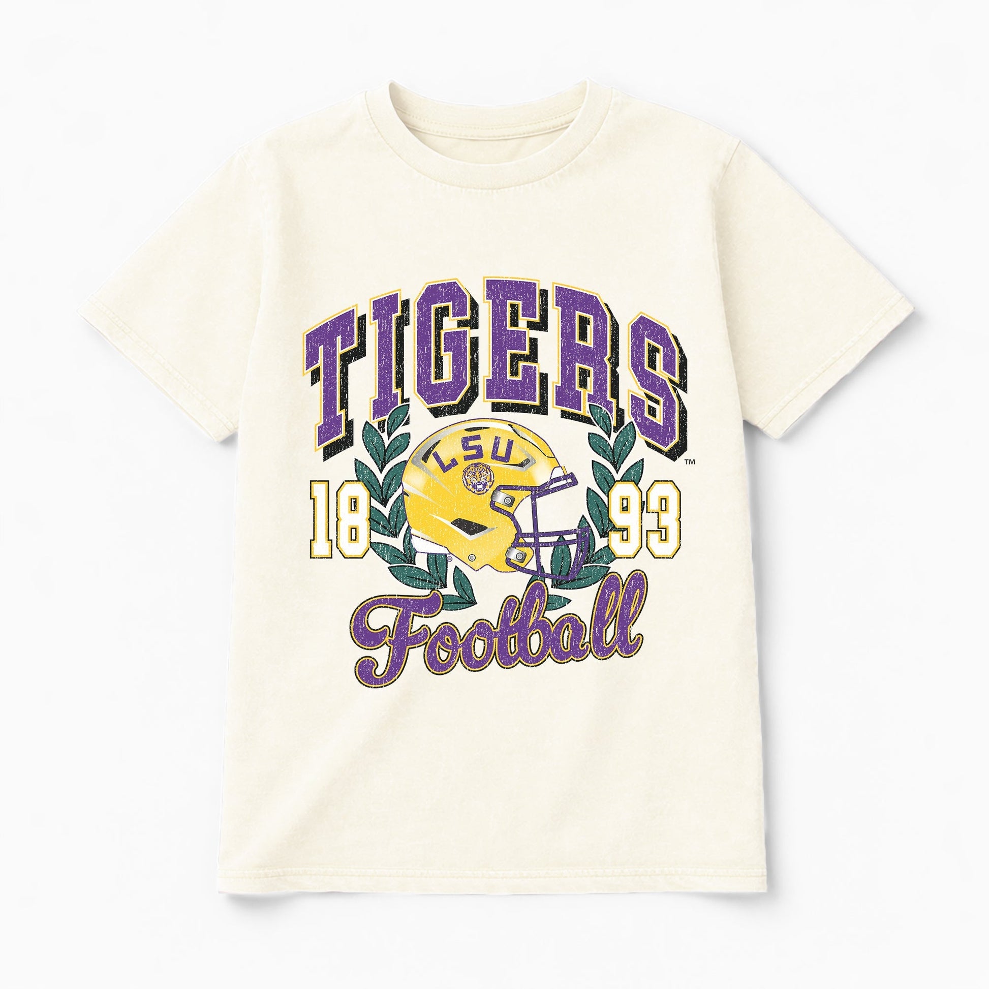 LSU TIGERS RAISED ON VICTORY CLASSIC FIT COTTON BLEND CREWNECK TEE