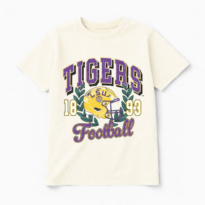 LSU TIGERS RAISED ON VICTORY CLASSIC FIT COTTON BLEND CREWNECK TEE