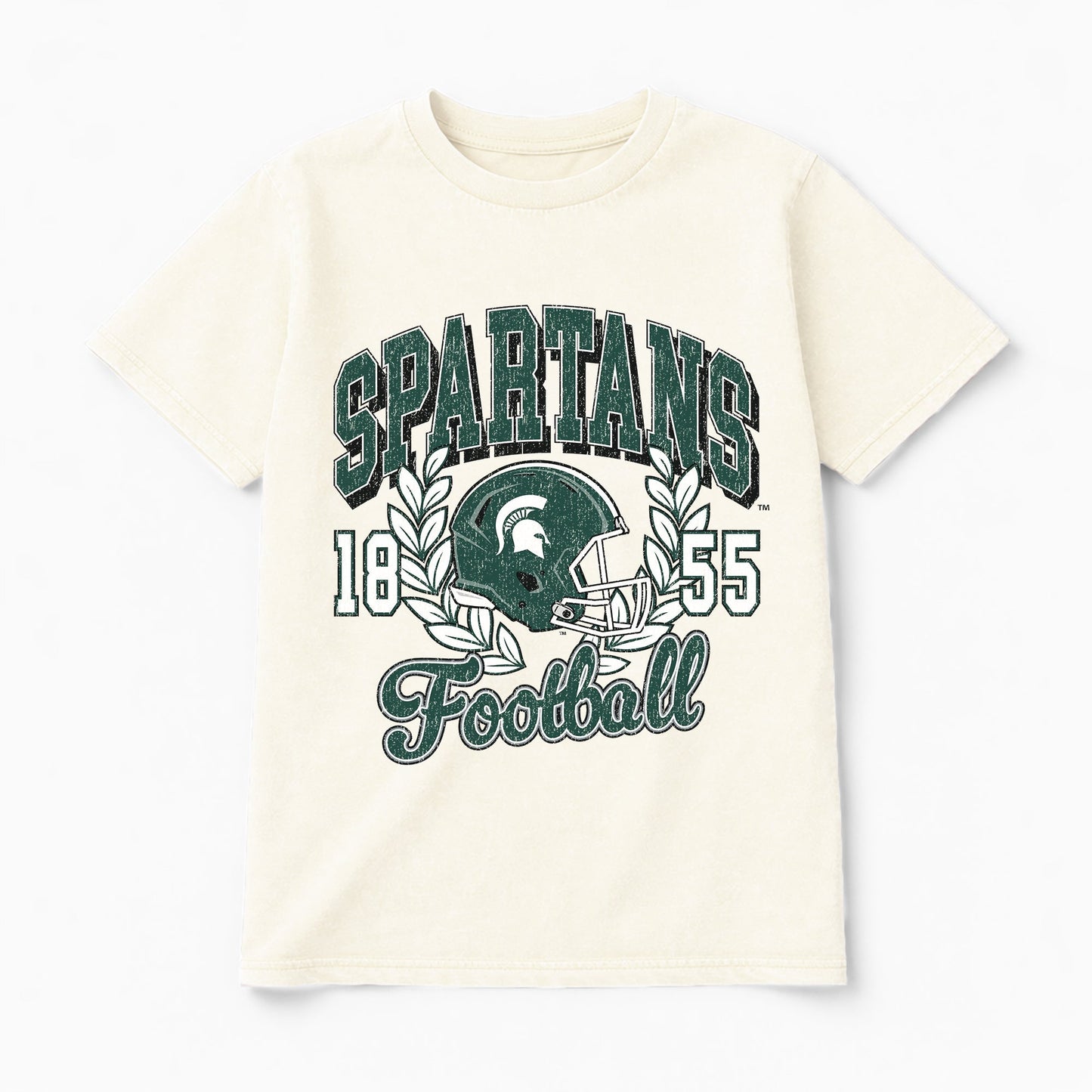 MICHIGAN STATE SPARTANS RAISED ON VICTORY CLASSIC FIT COTTON BLEND CREWNECK TEE