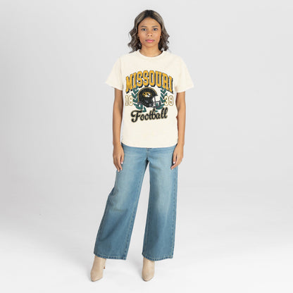 MISSOURI TIGERS RAISED ON VICTORY CLASSIC FIT COTTON BLEND CREWNECK TEE