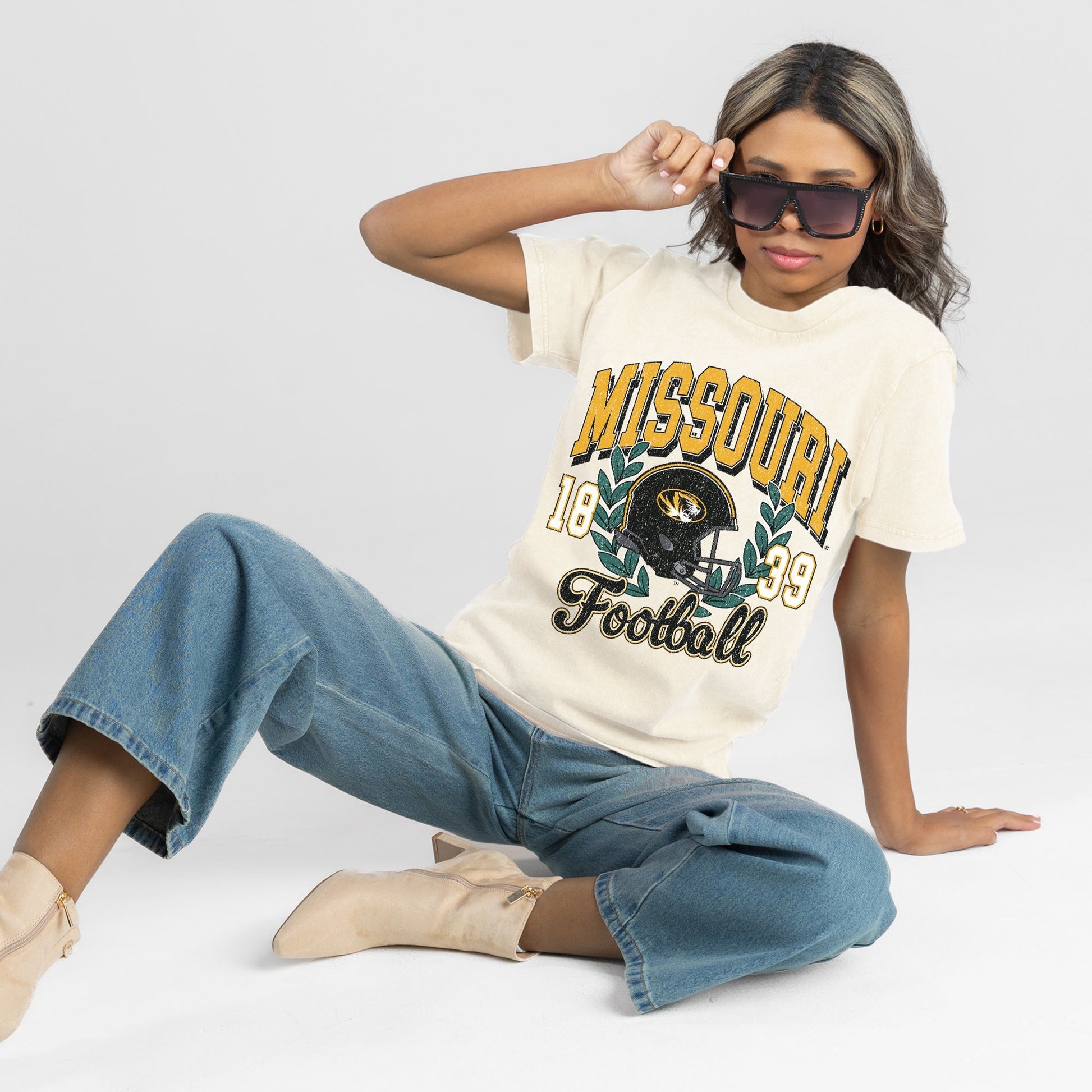 MISSOURI TIGERS RAISED ON VICTORY CLASSIC FIT COTTON BLEND CREWNECK TEE
