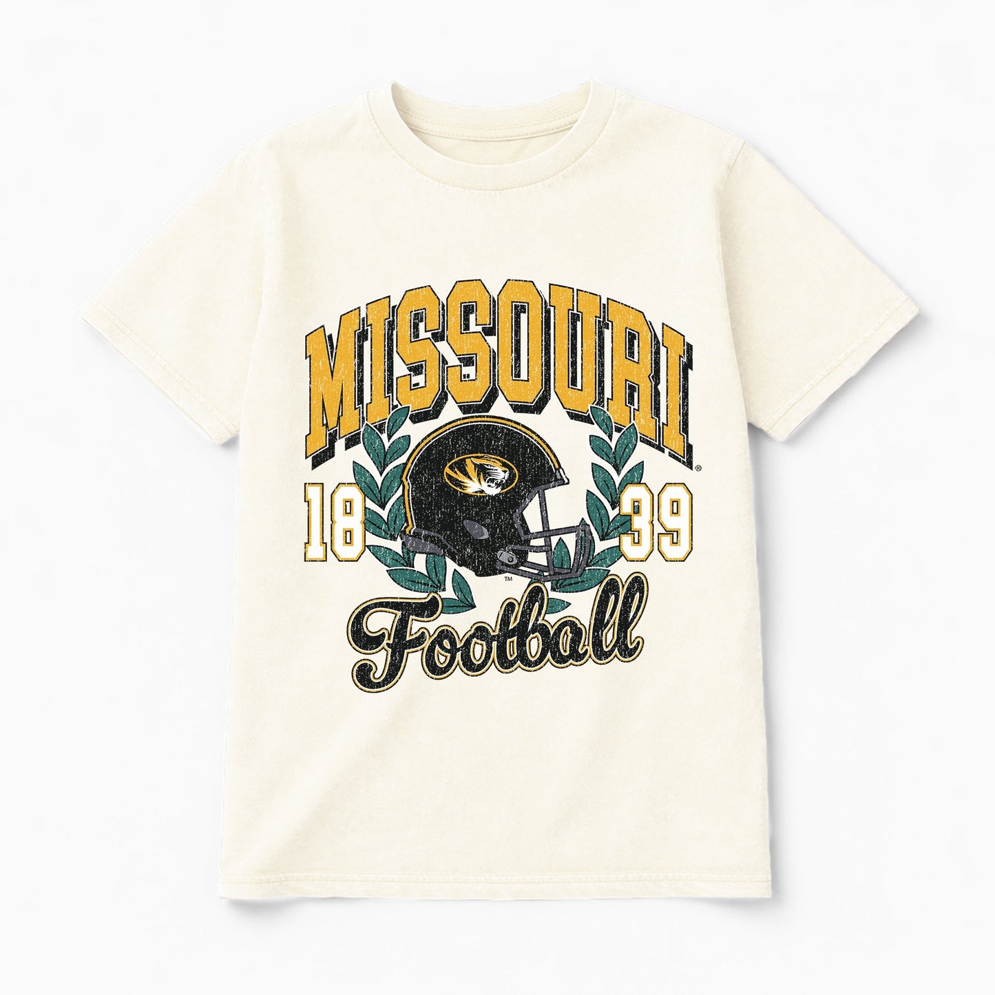 MISSOURI TIGERS RAISED ON VICTORY CLASSIC FIT COTTON BLEND CREWNECK TEE