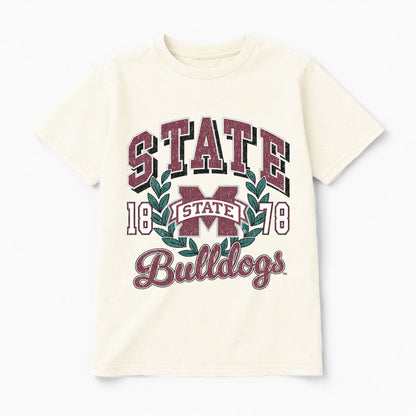 MISSISSIPPI STATE BULLDOGS RAISED ON VICTORY CLASSIC FIT COTTON BLEND CREWNECK TEE