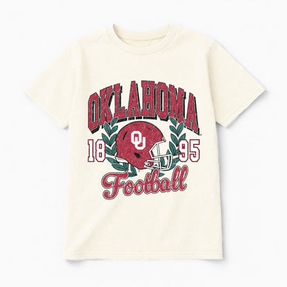 OKLAHOMA SOONERS RAISED ON VICTORY CLASSIC FIT COTTON BLEND CREWNECK TEE