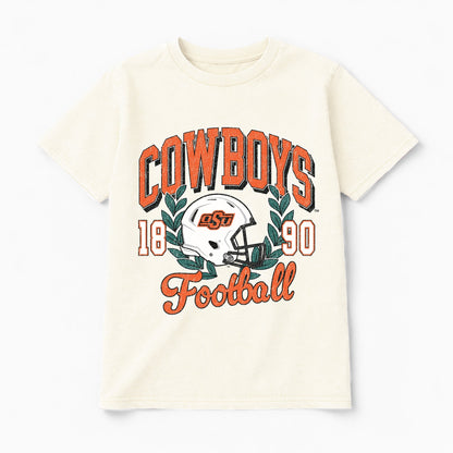 OKLAHOMA STATE COWBOYS RAISED ON VICTORY CLASSIC FIT COTTON BLEND CREWNECK TEE