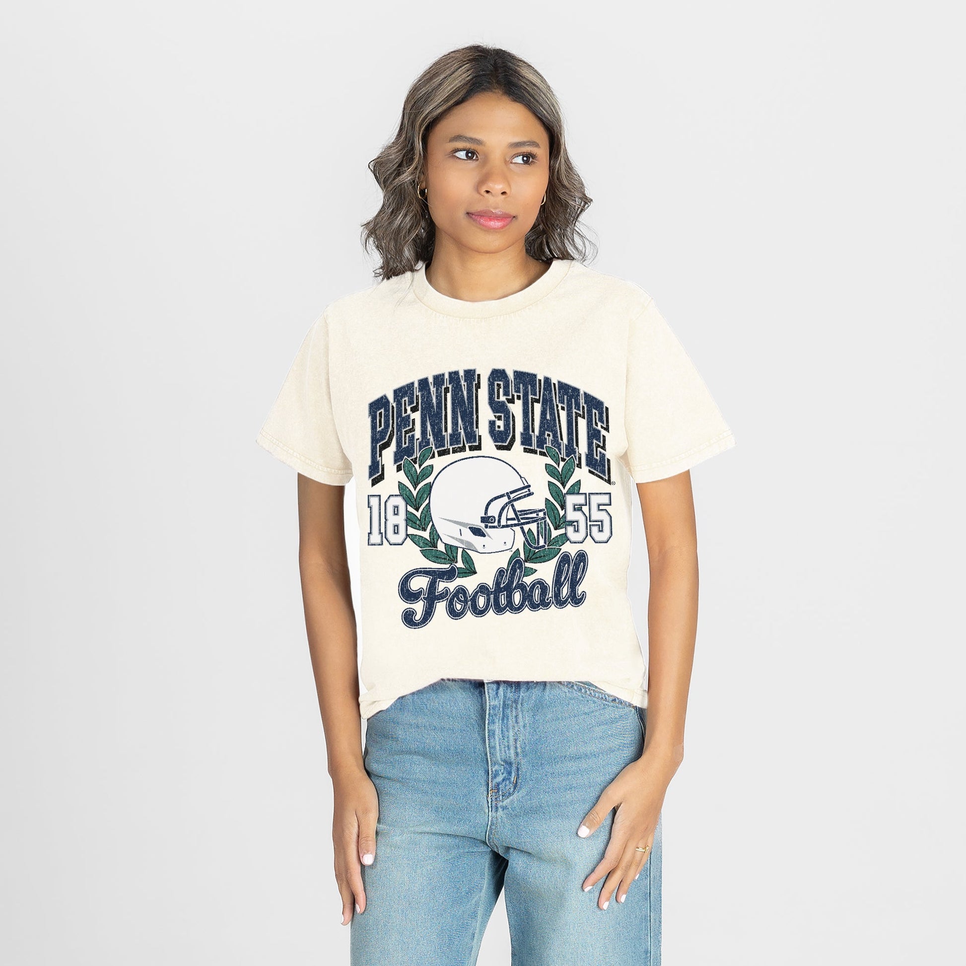 PENN STATE NITTANY LIONS RAISED ON VICTORY CLASSIC FIT COTTON BLEND CREWNECK TEE
