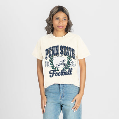 PENN STATE NITTANY LIONS RAISED ON VICTORY CLASSIC FIT COTTON BLEND CREWNECK TEE