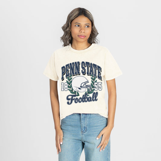 PENN STATE NITTANY LIONS RAISED ON VICTORY CLASSIC FIT COTTON BLEND CREWNECK TEE