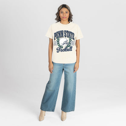 PENN STATE NITTANY LIONS RAISED ON VICTORY CLASSIC FIT COTTON BLEND CREWNECK TEE
