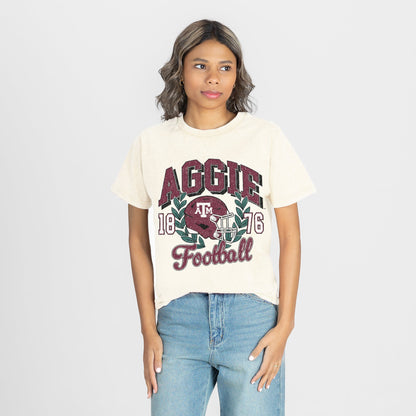 TEXAS A&M AGGIES RAISED ON VICTORY CLASSIC FIT COTTON BLEND CREWNECK TEE