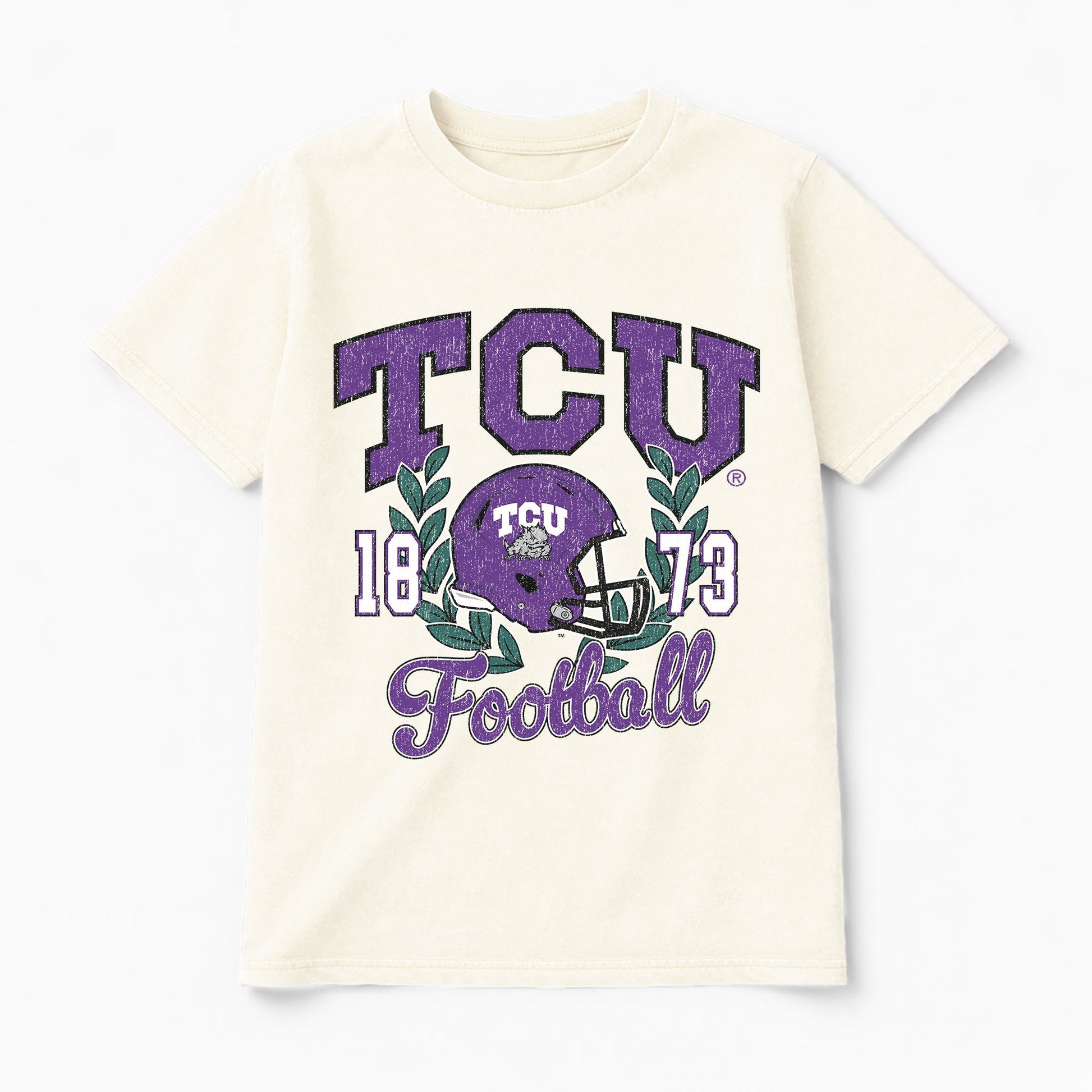 TCU HORNED FROGS RAISED ON VICTORY CLASSIC FIT COTTON BLEND CREWNECK TEE