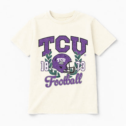 TCU HORNED FROGS RAISED ON VICTORY CLASSIC FIT COTTON BLEND CREWNECK TEE