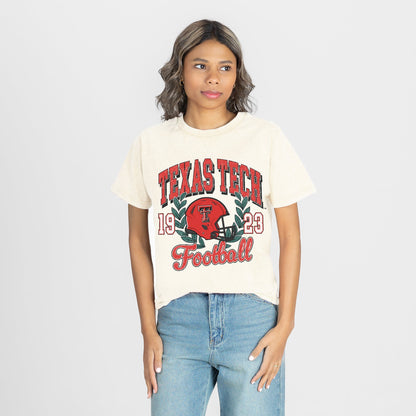 TEXAS TECH RED RAIDERS RAISED ON VICTORY CLASSIC FIT COTTON BLEND CREWNECK TEE