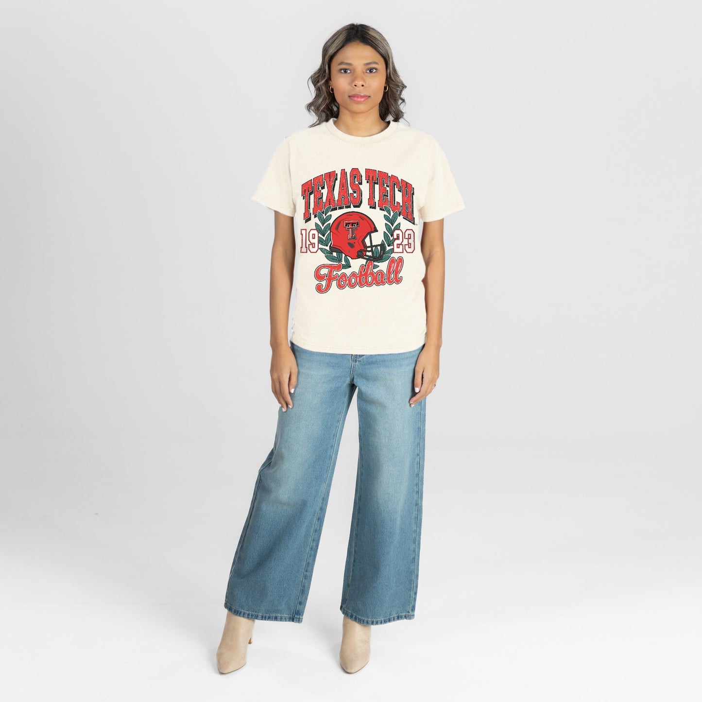 TEXAS TECH RED RAIDERS RAISED ON VICTORY CLASSIC FIT COTTON BLEND CREWNECK TEE