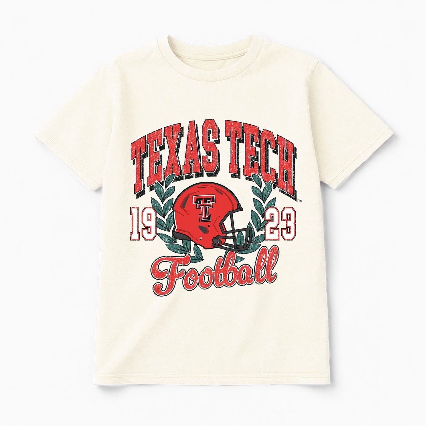 TEXAS TECH RED RAIDERS RAISED ON VICTORY CLASSIC FIT COTTON BLEND CREWNECK TEE