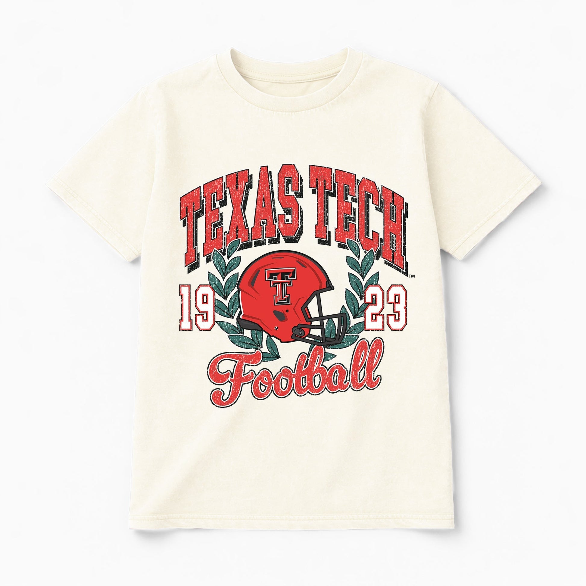 TEXAS TECH RED RAIDERS RAISED ON VICTORY CLASSIC FIT COTTON BLEND CREWNECK TEE