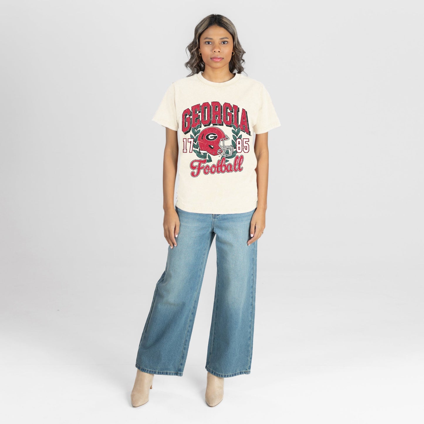 GEORGIA BULLDOGS RAISED ON VICTORY CLASSIC FIT COTTON BLEND CREWNECK TEE