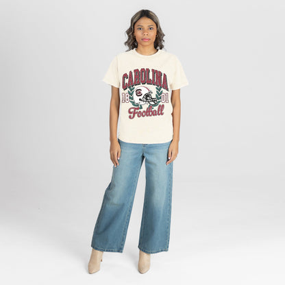 SOUTH CAROLINA GAMECOCKS RAISED ON VICTORY CLASSIC FIT COTTON BLEND CREWNECK TEE