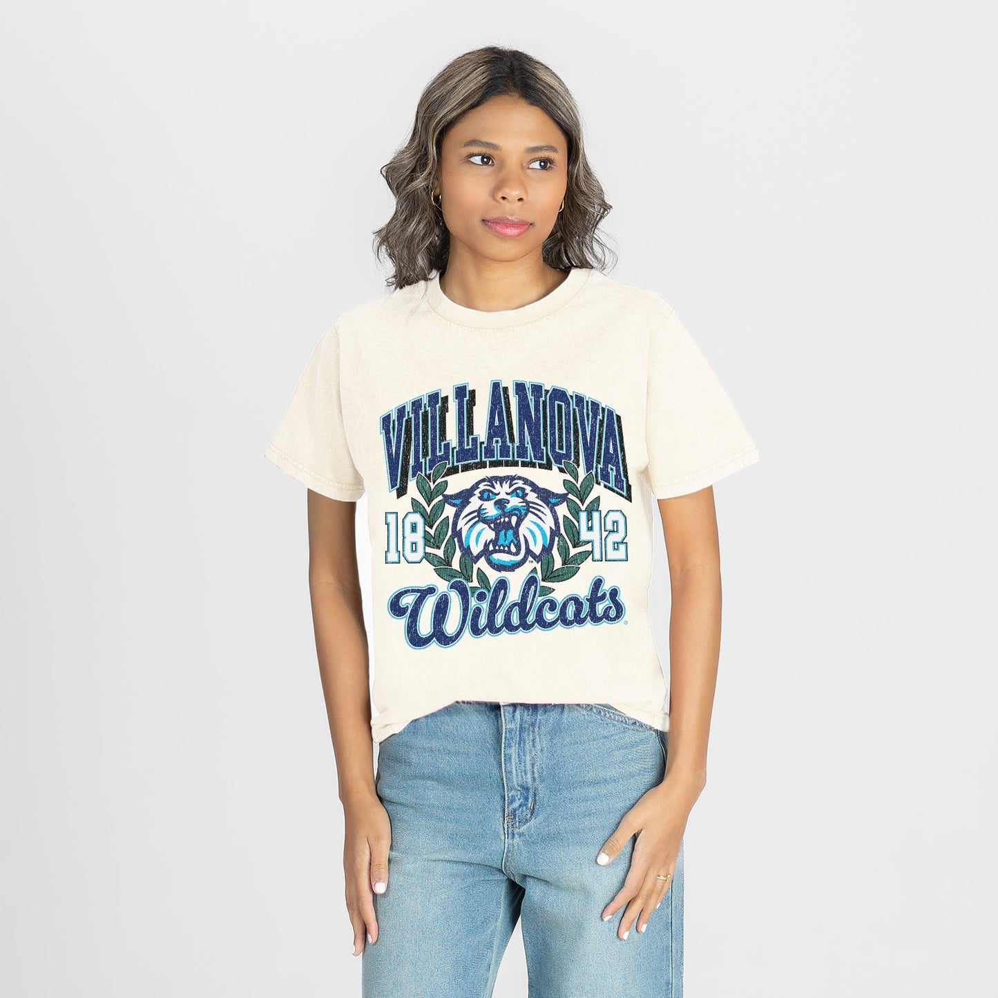 VILLANOVA WILDCATS RAISED ON VICTORY CLASSIC FIT COTTON BLEND CREWNECK TEE