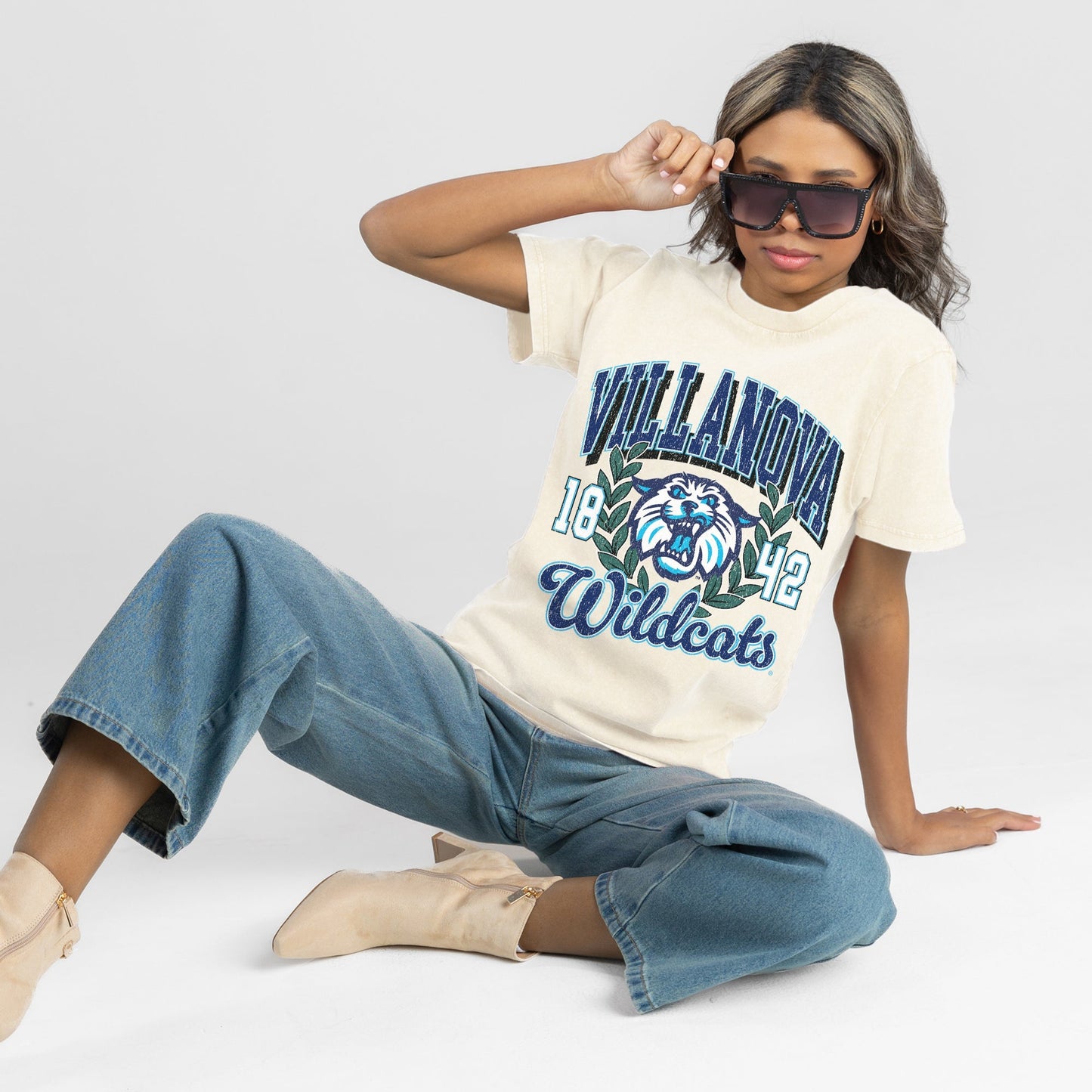 VILLANOVA WILDCATS RAISED ON VICTORY CLASSIC FIT COTTON BLEND CREWNECK TEE