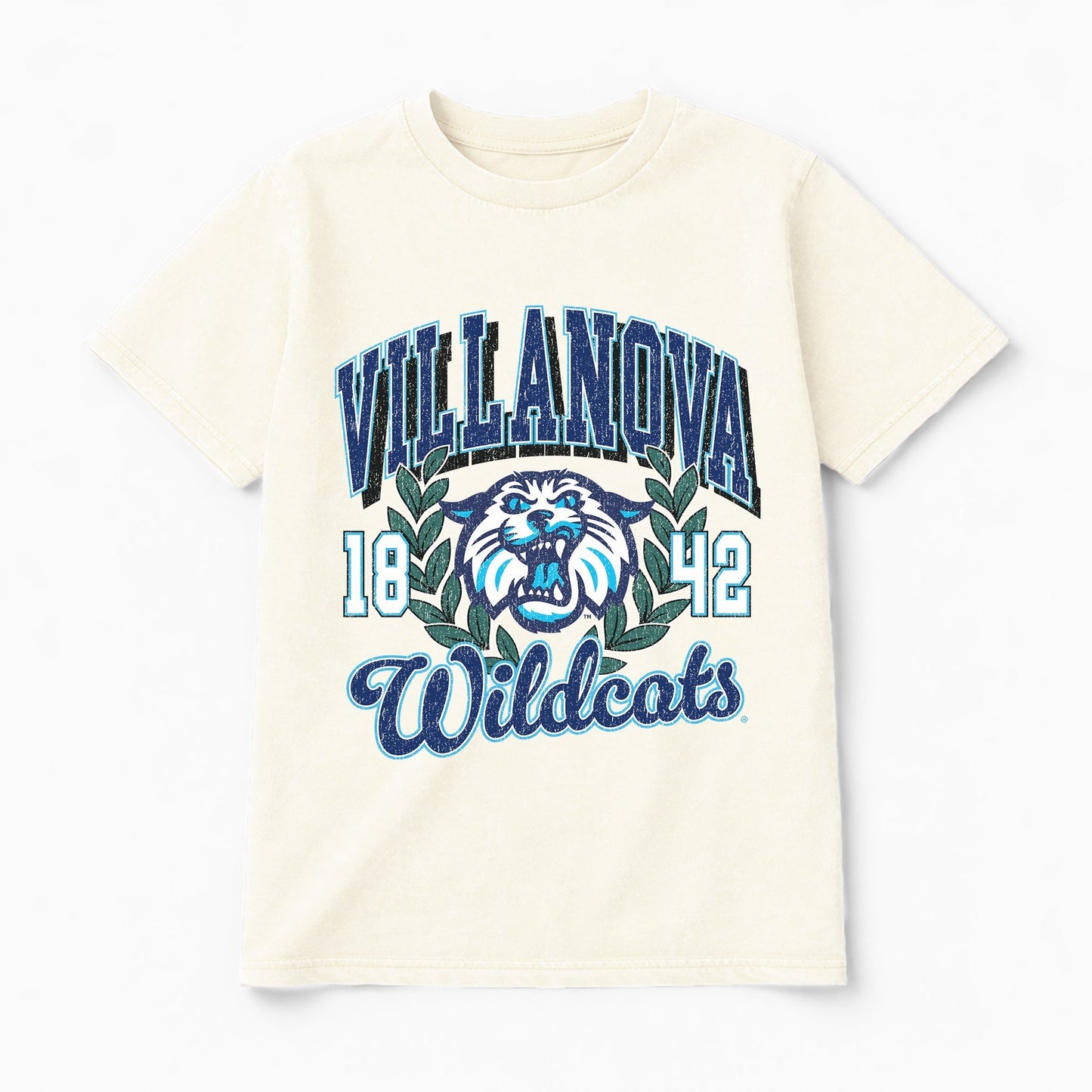 VILLANOVA WILDCATS RAISED ON VICTORY CLASSIC FIT COTTON BLEND CREWNECK TEE